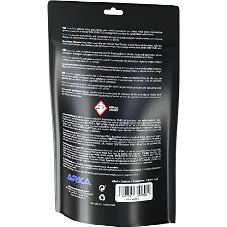 ARKA Biotechnologie GmbH Aquarien-Substrat Microbe-Lift Resin-Pure, Vollentsalzer für Silikat und Nitrat, 1000 ml – Bild 2