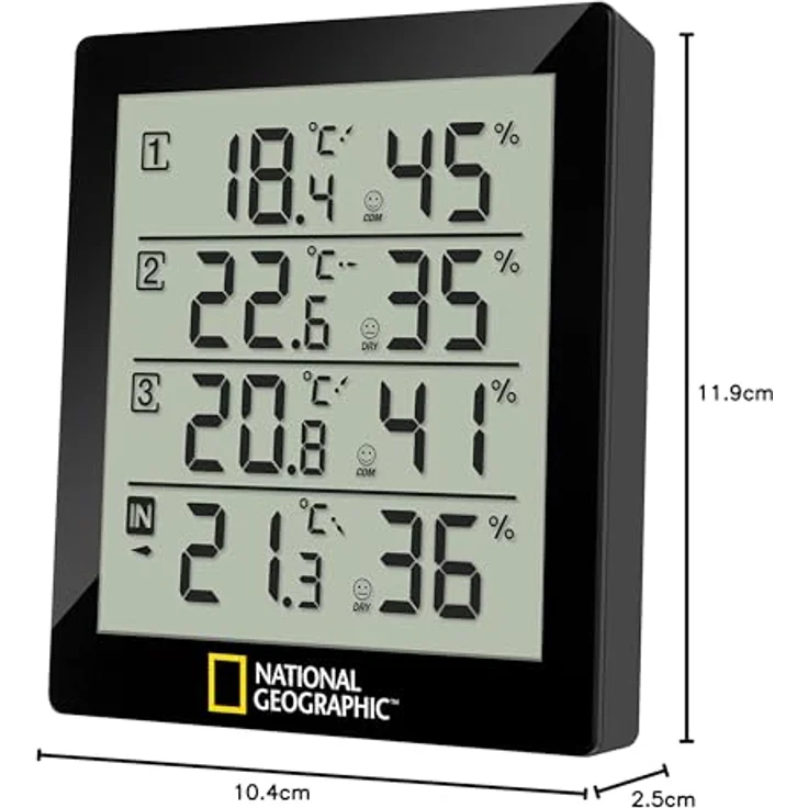 Wetterstation 11,9 x 10,4 cm schwarz 4-teilig – Bild 8