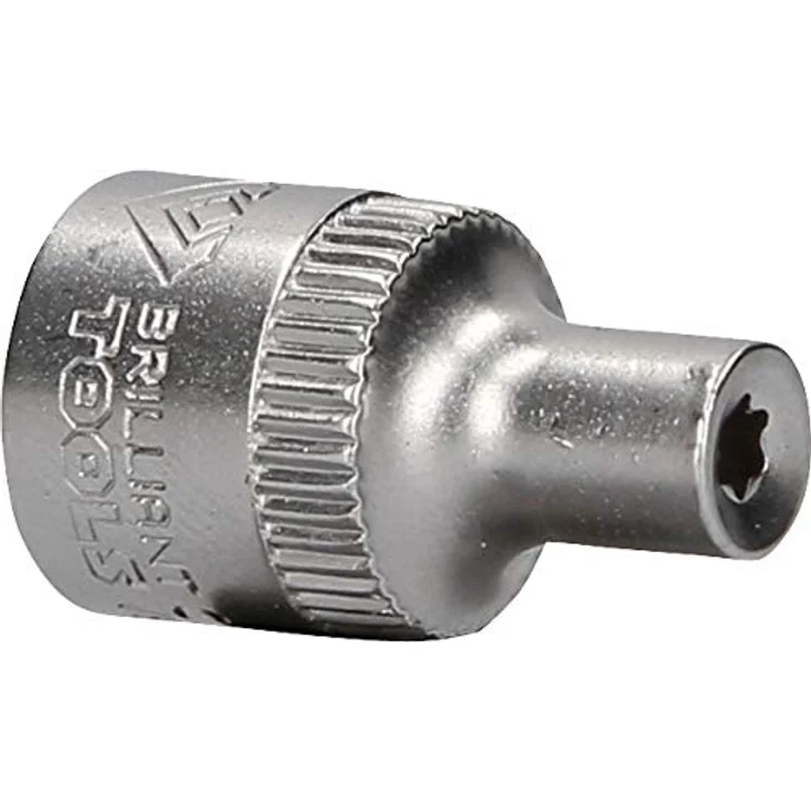 Brilliant Tools Torx-E-Stecknuss E4, 3/8" Innenvierkant-Antrieb aus Chrom-Vanadium-Stahl, matt verchromt, 28 mm Länge - BT021830 – Bild 5