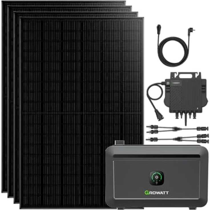 Growatt Noah 2000, Balkonkraftwerk 1800W mit Neo 800W Microinverter, 5m AC Kabel, App-Steuerung, Plug-And-Play – Bild 1