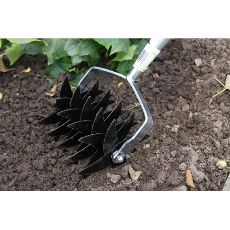 Connex Rollkultivator verzinkt 18 Messerklingen - Rollkrümler - Gartenfräse - Sternfräse - Garten - FLOR30684 – Bild 3
