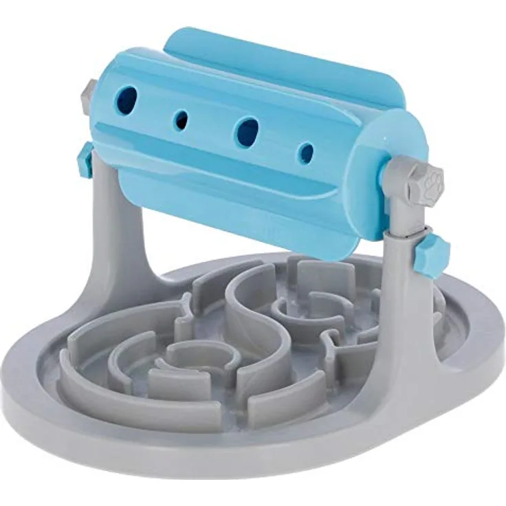 Kerbl Maxi-Pet 80812 Snackrolle Anti-Schling grau/blau, 27x32x20-26cm