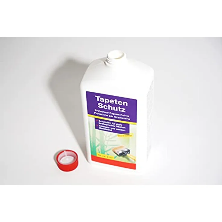 A.S. Création Elefantenhaut Wand- und Tapetenschutz Schutzanstrich für Tapeten für stark beanspruchte Flächen, für innen, schmutz- und wasserabweisend, farblos, 1 L, 909019 – Bild 3