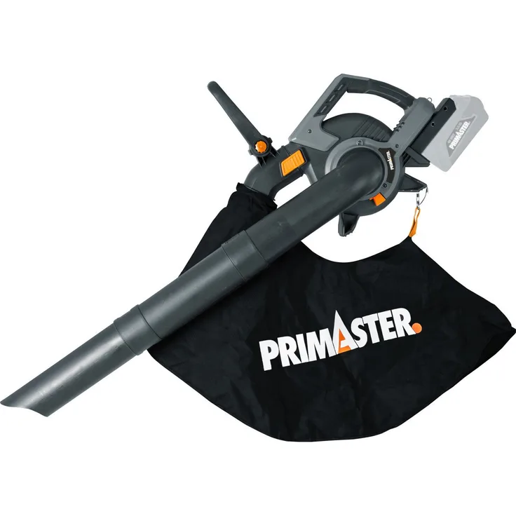 Primaster Akku-Laubsauger PALS 40 Solo, 3-in-1 Häckselfunktion, 45 Liter Fangsack, grau