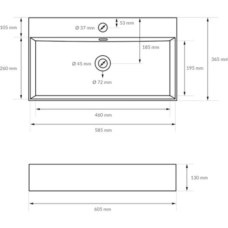 ECD Germany Waschbecken – Bild 6