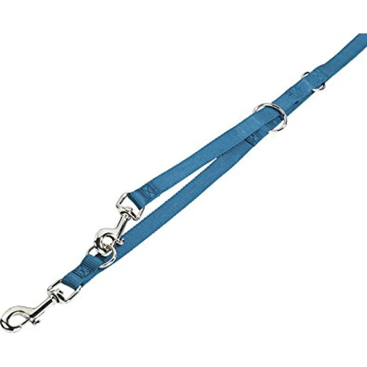 Nobby Führleine Classic, 3-fach verstellbare Nylonleinen, hellblau, L: 200 cm, B: 10 mm, 1 Stück – Bild 1