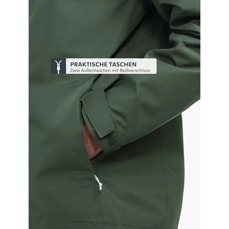 Schöffel Doppeljacke Hiking 3in1 Jacket Style Okere MNS, Wassersäule 10.000 mm, atmungsaktiv, schwarz – Bild 8