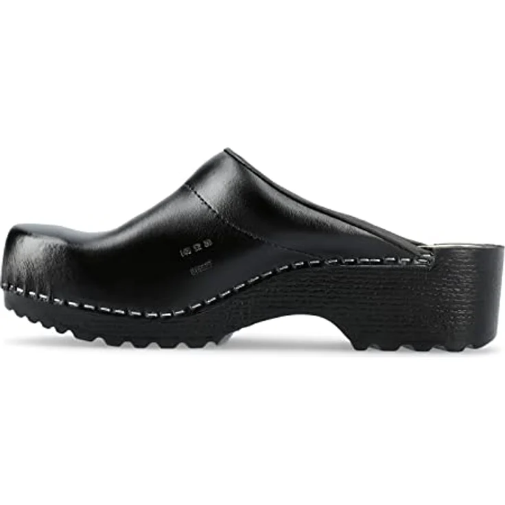 Sika Schuh Traditionell Clog, robuster Arbeitsschuh aus Permair® Leder, schwarz, Größe 41 – Bild 1