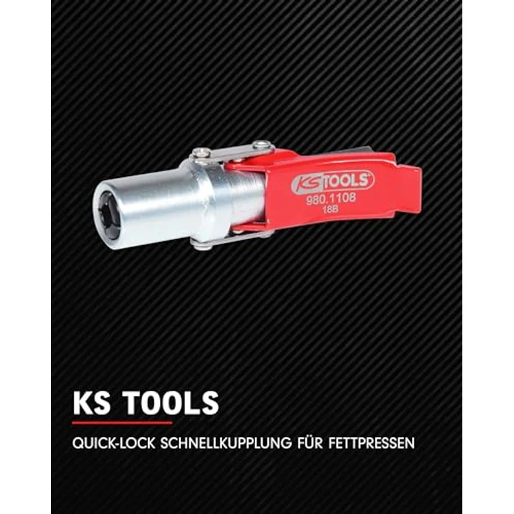 KS Tools 980.1108 Quick-Lock Schnellkupplung für Fettpressen, M10x1,0 – Bild 2