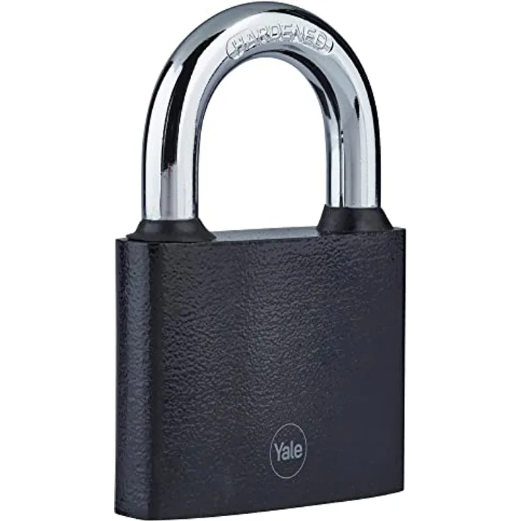 Yale - Y111B/60/132/1 Eisenvorhängeschloss 60 mm - Schwarz - Häftling aus gehärtetem Stahl - Innengebrauch