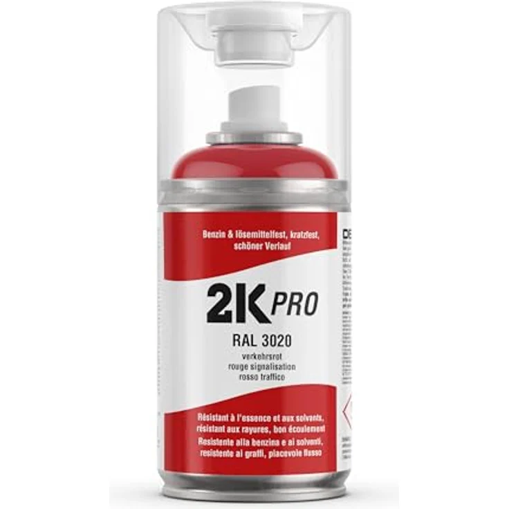 2K PRO 2K Spraydose, 2 Komponenten Sprühlack mit hochkratzfester, UV-beständiger Formel, transparent – Bild 1