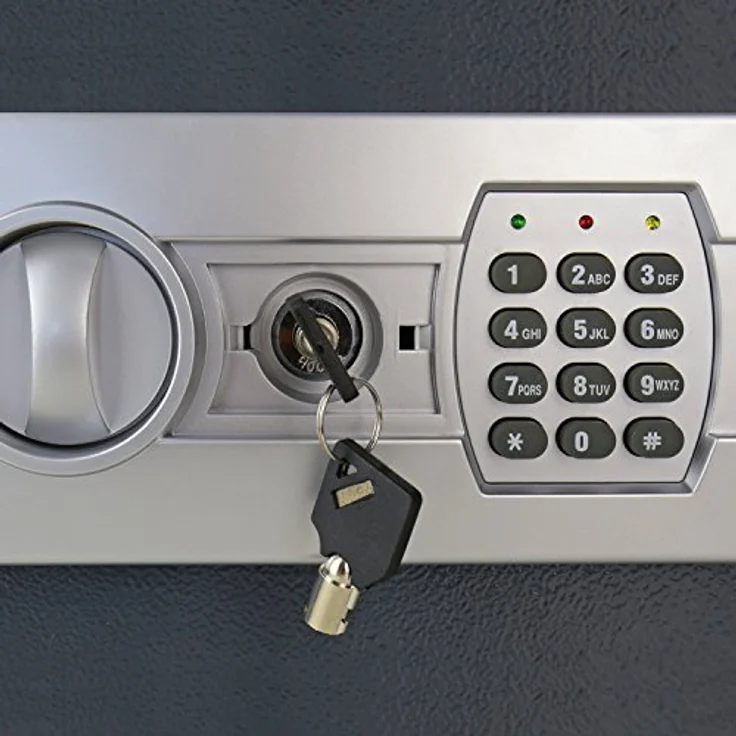 HMF 4612512 Tresor, Möbeltresor Elektronikschloss, 50,0 x 35,0 x 31,0 cm, anthrazit – Bild 4