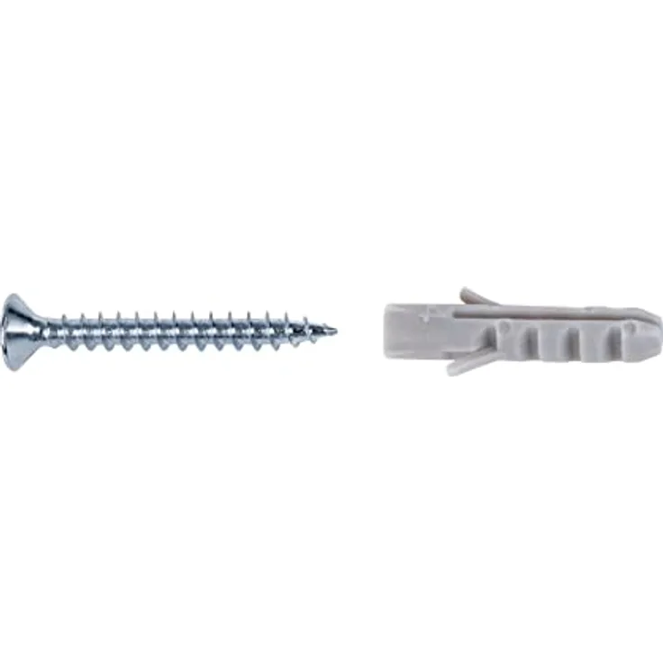 Alberts 426200 Schrauben- und Dübel-Set für Teppichprofile, verzinkt, 25 x 3 mm, 10er Set
