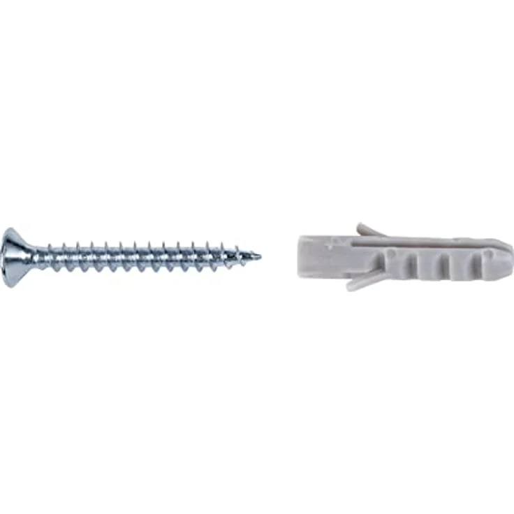 Alberts 426200 Schrauben- und Dübel-Set für Teppichprofile, verzinkt, 25 x 3 mm, 10er Set – Bild 1