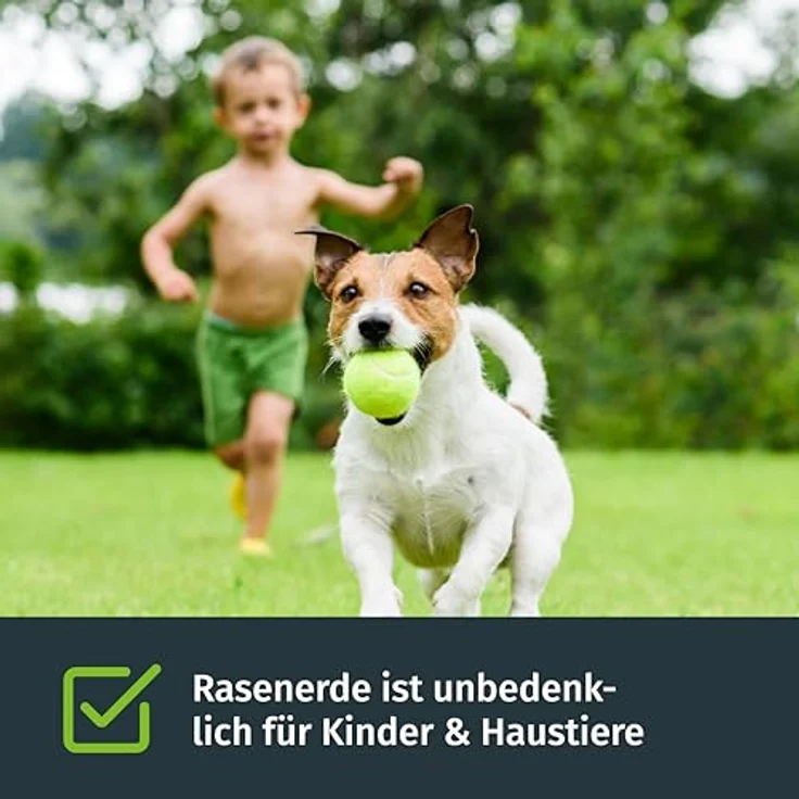 TURBOGRUEN Turbogrün Rasenerde 30L, 100% torffrei mit Startdünger und Rasensand, ideal für Nachsaat und Neuanlage – Bild 5