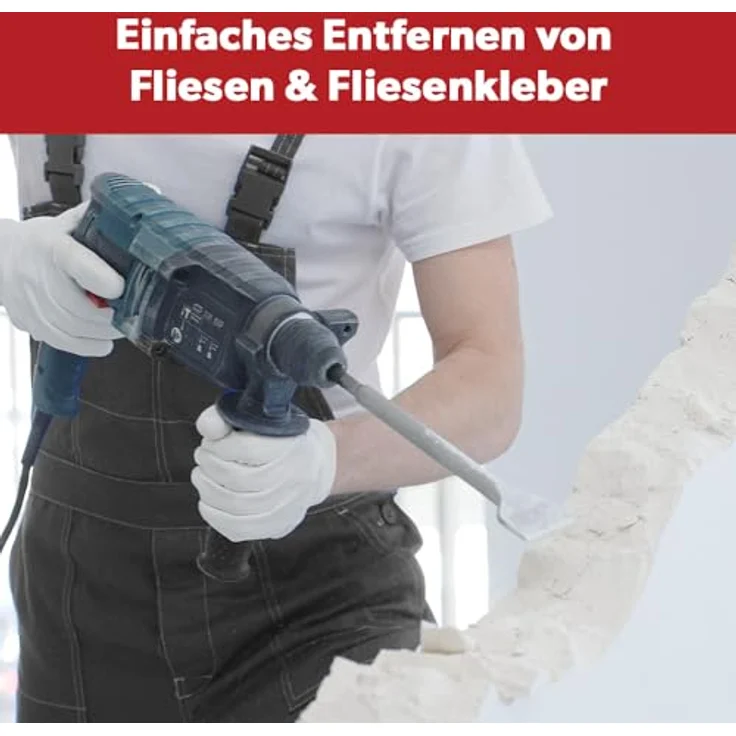 siwitec Betonbohrer SDS-plus Meißel Set, 4-teilig, Flach-, Spitz-, Breit-, Flügelmeißel, 250 mm – Bild 2