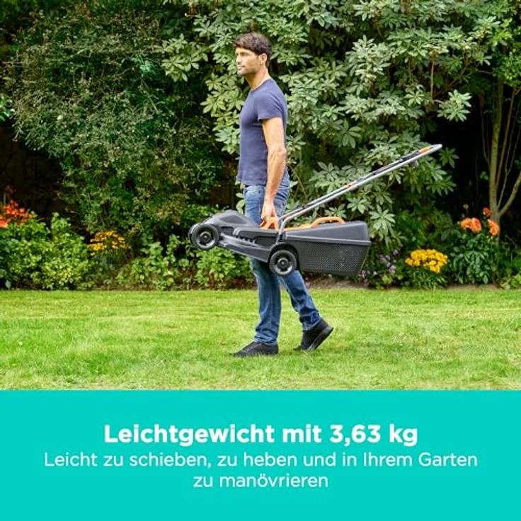 BLACK+DECKER Rasenmäher BEMW351, 32cm, schwarz-orange, 1.000 Watt – Bild 8