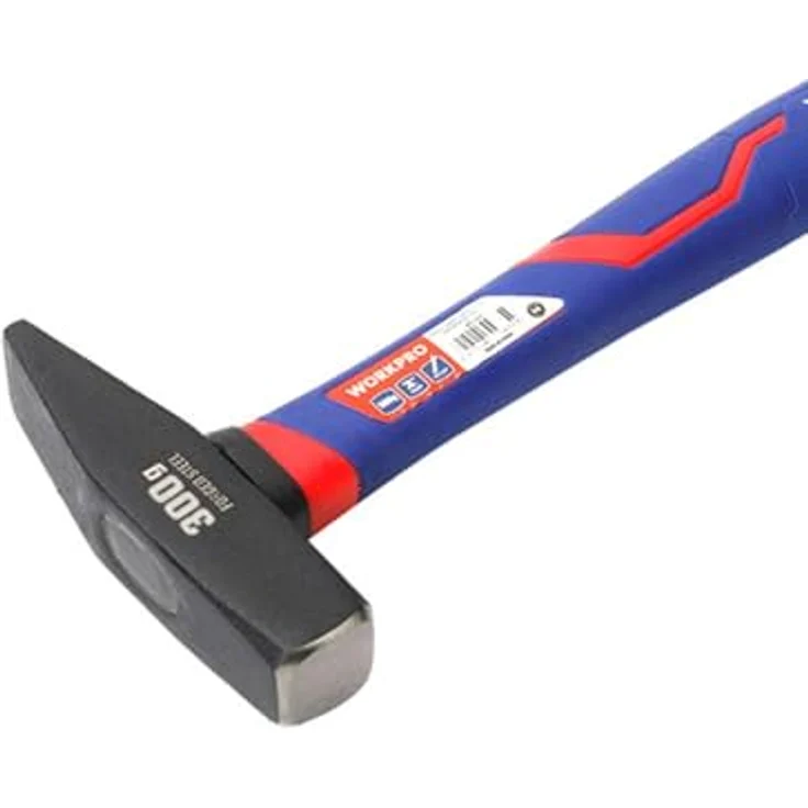 WorkPro WP241022 Schlosserhammer 300g mit Glasfaserstiel, ideal für Metallverarbeitung und Meißelarbeiten – Bild 2