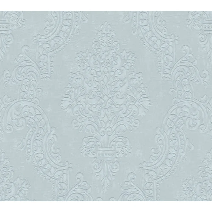 A.S. Création Pure Elegance Vliestapete, Barocktapete mit Ornamenten, 0,53 x 10,05 m, grau/silber, Made in Germany, hoch waschbeständig – Bild 3