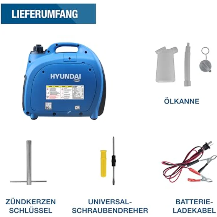 HYUNDAI Inverter-Generator HY2300Si D, tragbar mit 2.2 kW Leistung, 2 x 230V, 1 x 12V, 1 x USB, leise und mit ECO-Modus – Bild 9