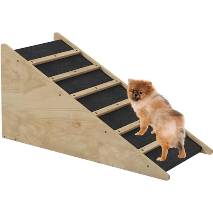 PawHut Hunderampe Haustierrampe, Kofferraumrampe, Rutschfestes Hundeeinstiegshilfe für mittelgroße Hunde bis zu 20 kg, 90 x 40 x 45 cm