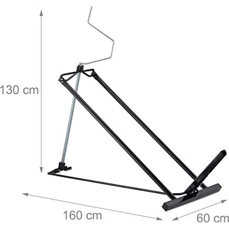Relaxdays Rasentraktor Hebevorrichtung schwarz, Stahlkonstruktion bis 400 kg, stufenlos einstellbar bis 45 Grad – Bild 4