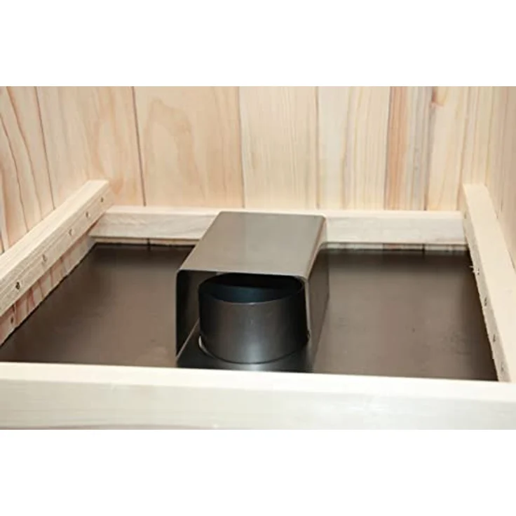 QLS Handels Räucherkammer Holz imprägniert, Räucherofen für Garten, 50 x 50 x 70 cm, wetterbeständig, für 10-15 kg Räucherprodukte – Bild 4