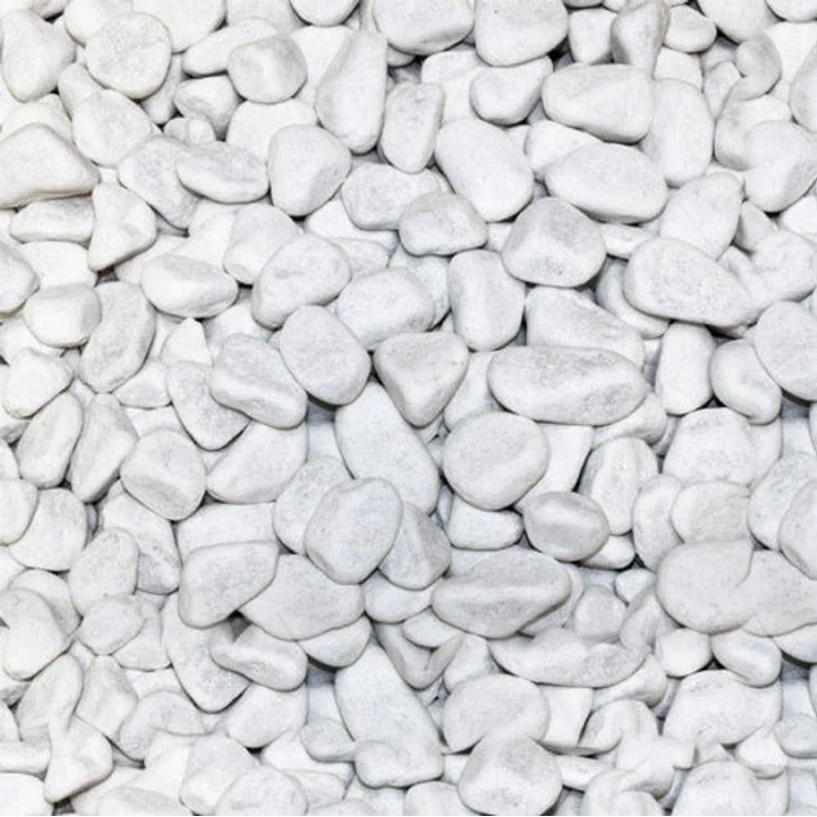 Hamann Mercatus Marmorkiesel Carrara, Körnung 7 mm - 15 mm, 25 kg – eleganter Zierkies für Garten und Landschaftsgestaltung – Bild 2