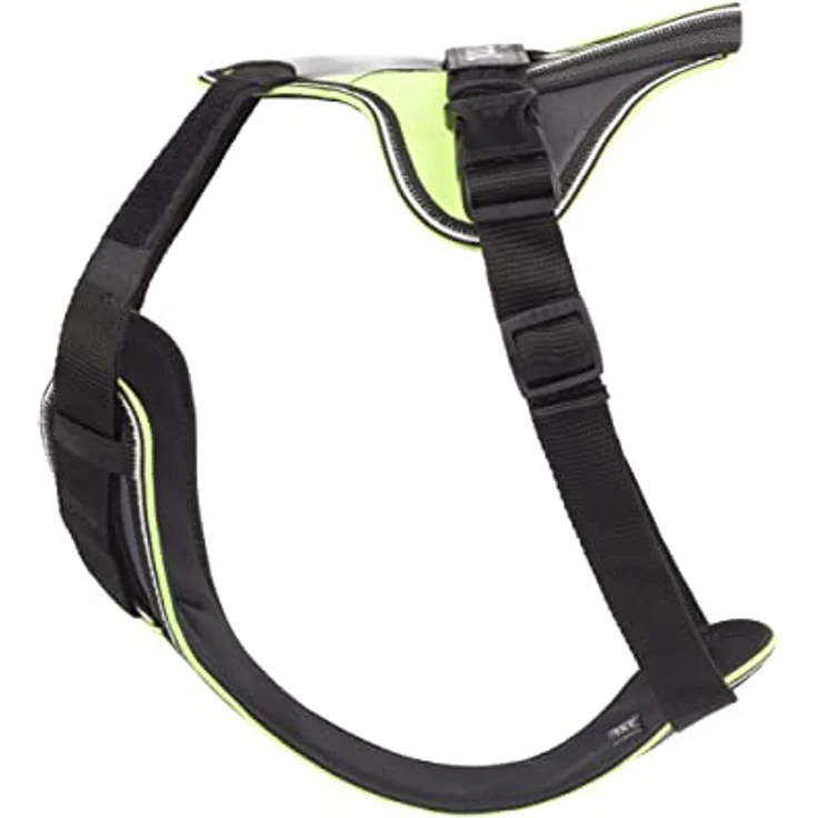 Julius-K9 Idc Hondentuig Longwalk Neon Geel / Grijs Hundegeschirr + Leine – Bild 4