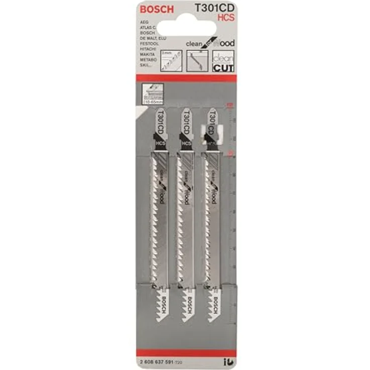 Bosch Professional Stichsägeblatt T 301 CD Clean for Wood (für Holz, Zubehör Stichsäge) – Bild 2