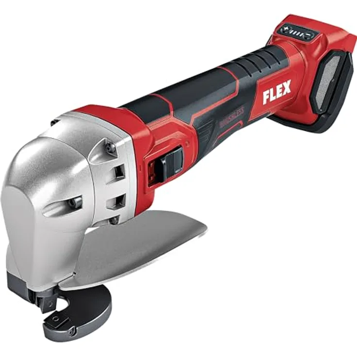 GCS FLEX SHE 16 18.0-EC C, Akkubetriebene Elektroblechschere mit 18 V, 2050 U/min für Aluminium und Weichstahl, leicht und kompakt