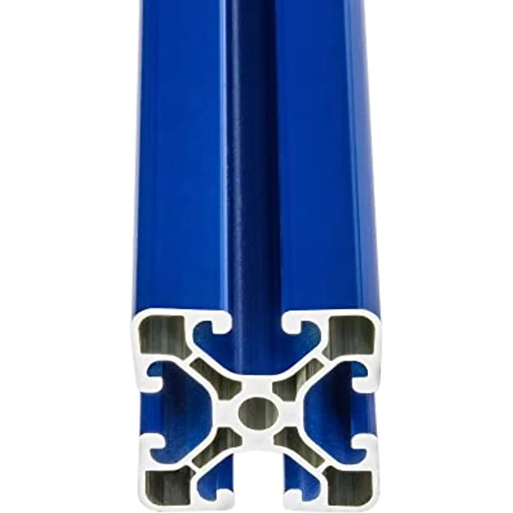 SCHMIDT systemprofile 1200mm Aluminium Profil 40x40mm Nut 8 Strebenprofil Blau 4040 Alu Konstruktionsprofil