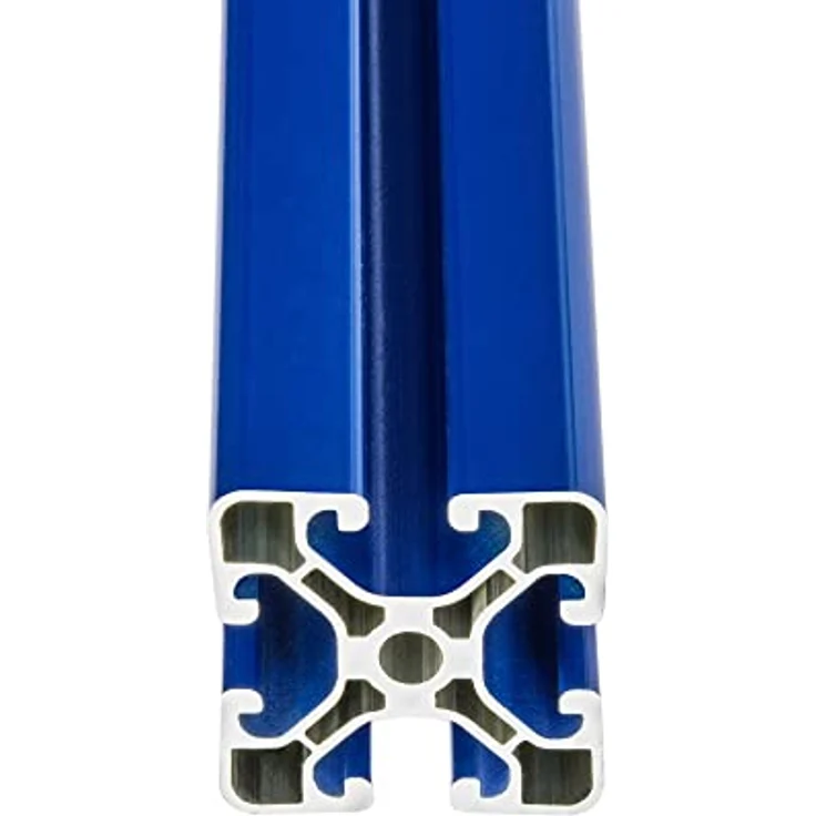 SCHMIDT systemprofile 1200mm Aluminium Profil 40x40mm Nut 8 Strebenprofil Blau 4040 Alu Konstruktionsprofil – Bild 1