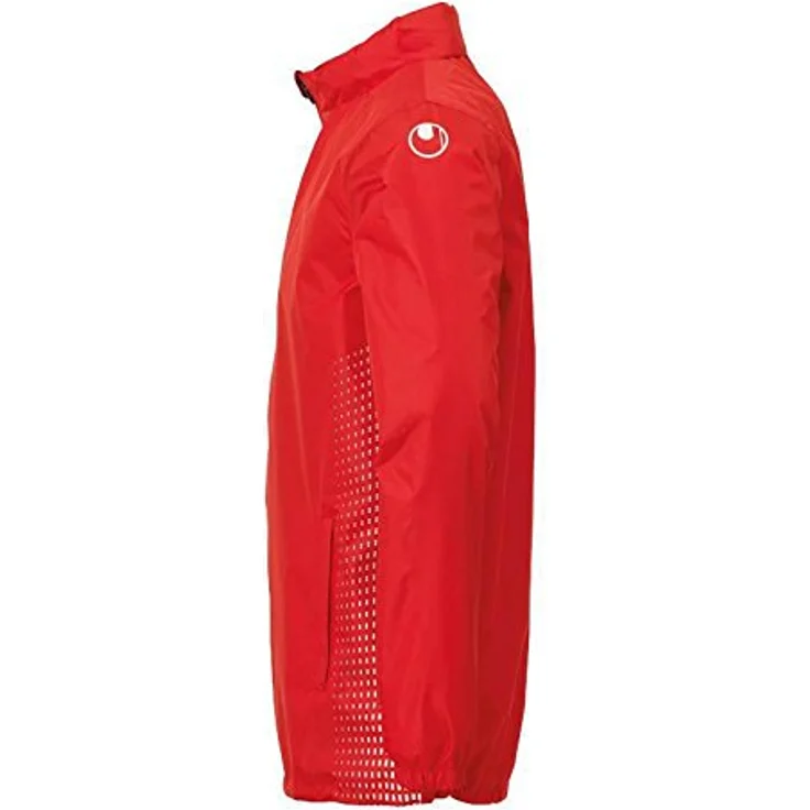 Uhlsport SCORE REGENJACKE 3XL rot/weiss, mit integrierter Kapuze und Netzfutter – Bild 4