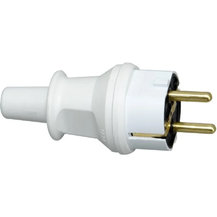 Kopp Abdeckrahmen 173002007, Kunststoff, weiß, Schutzart IP44, Hybridstecker CEE 7/7, 16 A Nennstrom – Bild 1