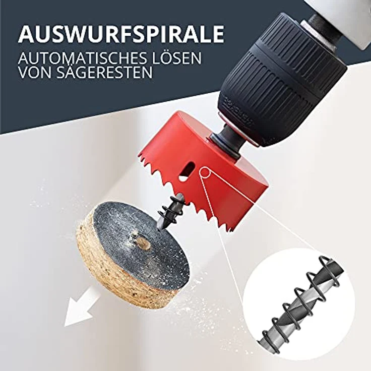 BAURIX® Bi-Metall-Lochsäge [60mm] für Trockenbau, Holz, Steckdose | Bi-Metall Lochbohrer für Metall, PVC | 38mm Bohrtiefe, Sechskantschaft | BAURIX – Bild 4