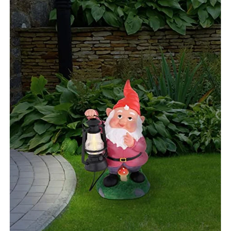 Globo 3314 Solarleuchte Gartenzwerg Laterne Gartenlampe Solarlampe – Bild 4