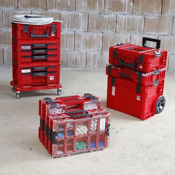 QBRICK System Werkzeugkoffer Qbrick System PRO Organizer 300 RED ULTRA HD stapelbar 452 x 358 x 110 – Bild 6