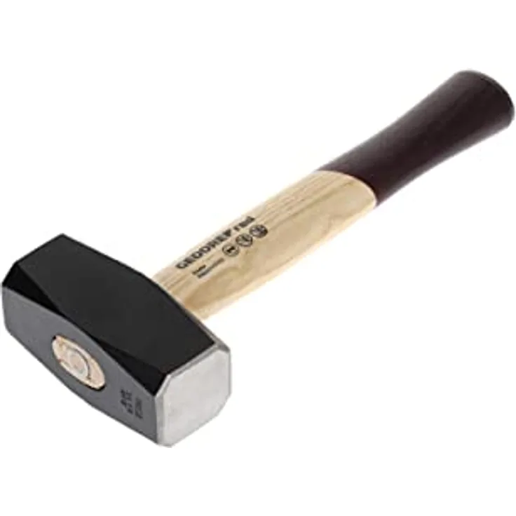 GEDORE red Fäustel mit Holzgriff, 1500 g Kopfgewicht, Hammer mit Eschenstiel, Werkzeug, geschmiedet, Ringkeil, R92200055