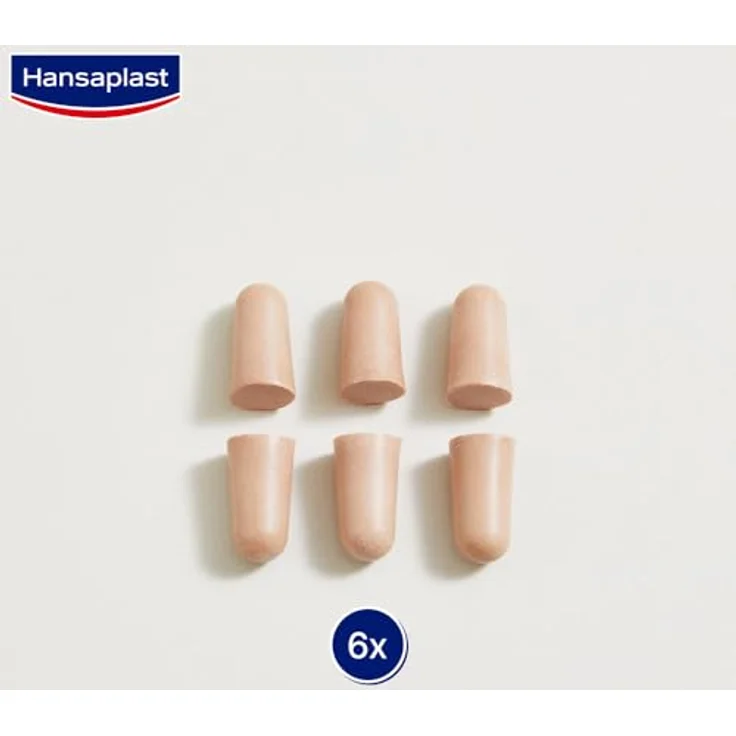 Hansaplast Lärmstopp Ohrstöpsel (6 Stück), Gehörschutz reduziert Geräusche um 33db, sanfter Tragekomfort, ideal zum Schlafen, weiß – Bild 3