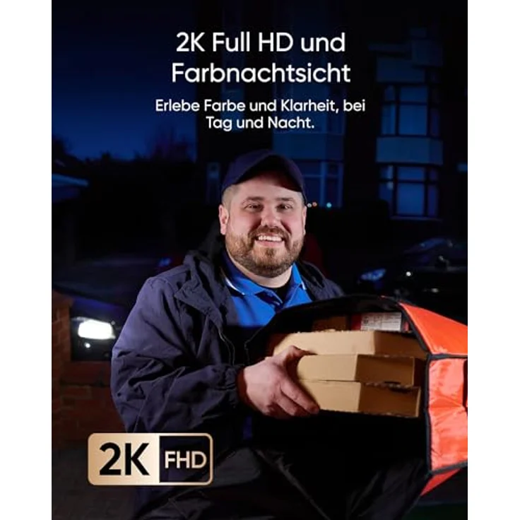 eufy Security Video türklingel E340, Dual türklingel mit Kamera mit Paketerkennung, 2K Full HD Farb-Nachtsicht, Kabel- oder Akkubetrieben, kompatibel mit HomeBase S380, Gebührenfrei – Bild 4