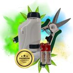 TronicXL Gartenschere Grow Ernte Set Mikroskop mit LED Ernteschere Akkus | 60-120x Vergrößerung, kompaktes Design, LED, wiederverwendbar | Grün