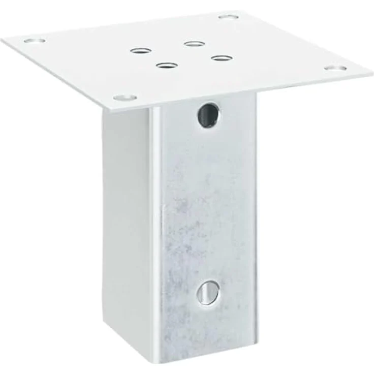 vidaXL Zaunpfosten Pfostenträger Quadratisch, 4er Set, Silber, 61x61mm, Verzinkter Stahl mit stabiler Halterung – Bild 6
