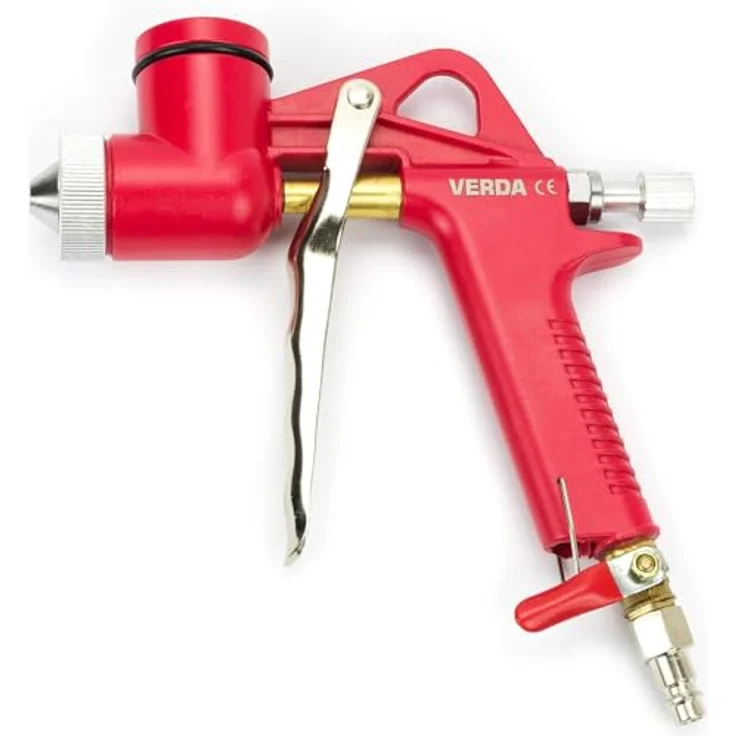 Mar-Pol Lackierpistole Trichterpistole, 7,5L Farbbehälter, 4/6/8mm Düsen, Gelenk Schnellkupplung, 6-tlg. Set – Bild 3