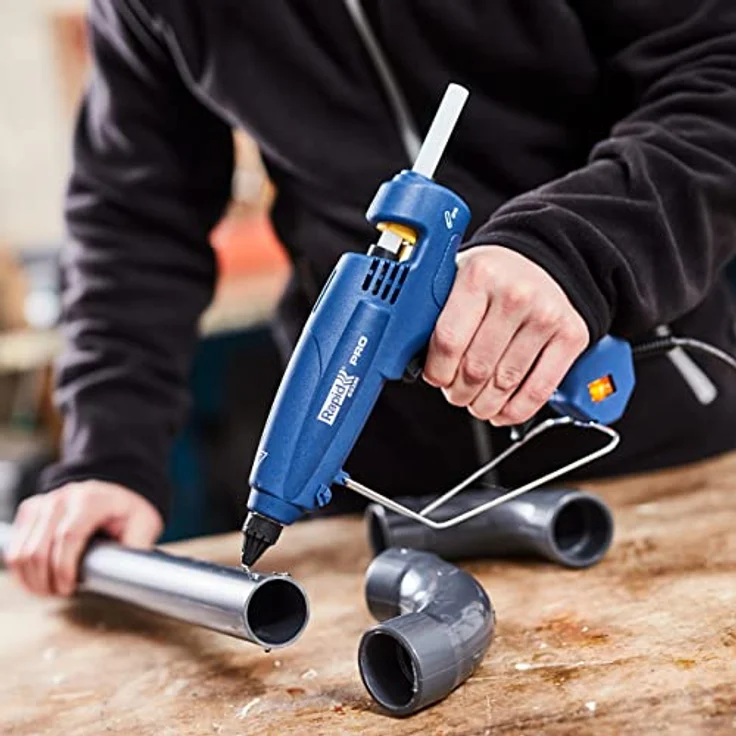 Rapid Heiβklebepistole EG320 mit Koffer und 24 Klebesticks, 12mm professionelle Klebepistole für Montage und große Flächen, 1.000 g/Std. Kleberfördermenge, 120W – Bild 4