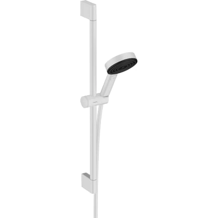 Hansgrohe Handbrause-Set 3 Strahlarten Pulsify Select S 105 EcoSmart mattweiß, mit PowderRain, IntenseRain und Massagestrahl – Bild 1