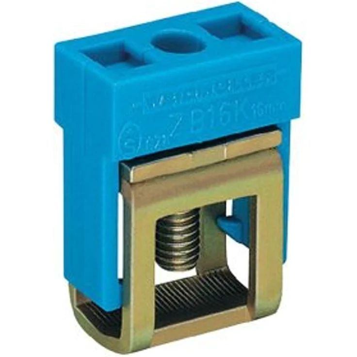 Wago Anschlussklemme 2,5 mm² - 16 mm², mit blauer Kappe für N-Sammelschiene – Bild 2