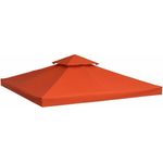 Outsunny Pavillon-Ersatzdach Ersatzdach für Metall-Pavillon, hochwertiges Terrakotta Polyester, 3 x 3 m