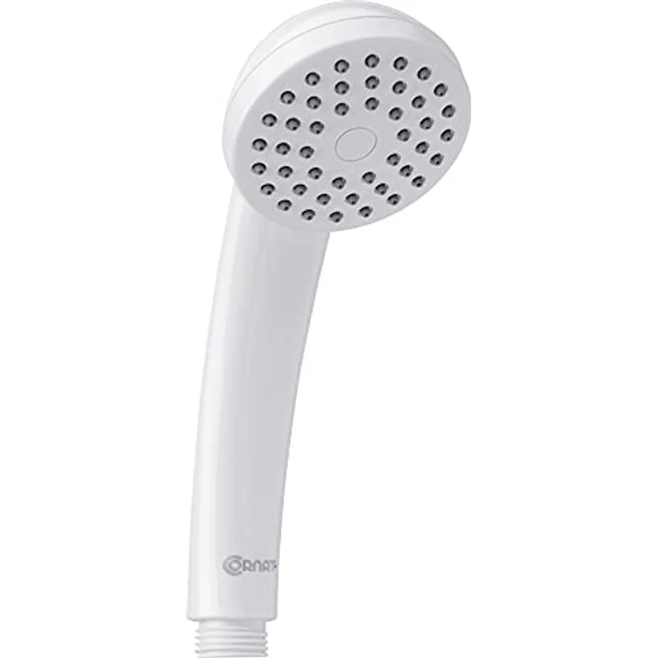 Cornat Handbrause "Amarela" - 67 mm Kopfdurchmesser - weiß - 1 Strahlart - Anti-Kalk & Wasserspareinsatz / Brausekopf für Dusche & Badewanne / ECO-Duschbrause / TECB3471 – Bild 1