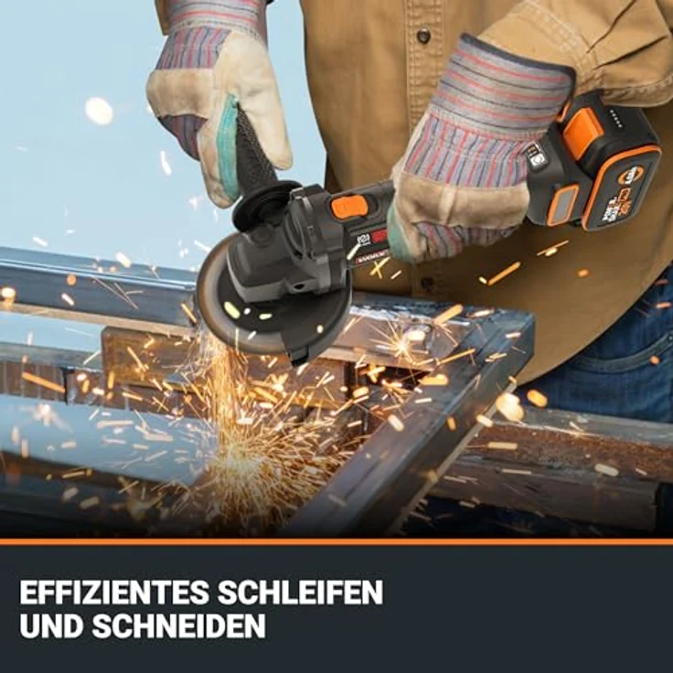 Worx Nitro WX814.9, Akku-Winkelschleifer 20 V Solo mit bürstenlosem Motor und 125 mm Scheibengröße – Bild 5